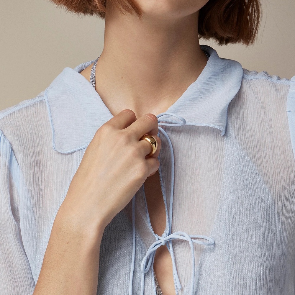 J.Crew Maryam Nassir Zadeh X J.Crew sheer top in silk chiffon CC113 - Picture 10 of 10